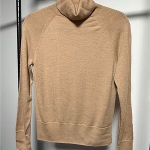 Banana Republic Women's Camel 100% Merino Wool Turtleneck Sweater
